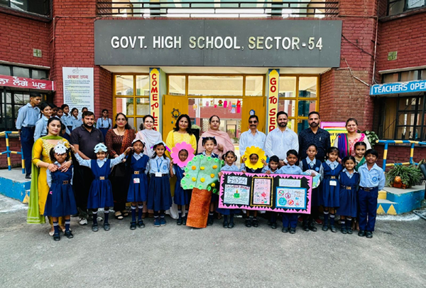 Students of Government High School 54 were encouraged to celebrate a pollution-free and clean Diwali